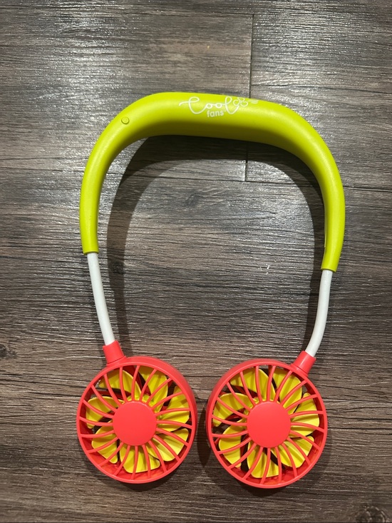 Cool fans Other - Cool Fans Neon Green & Coral Hands-Free Neck Fan